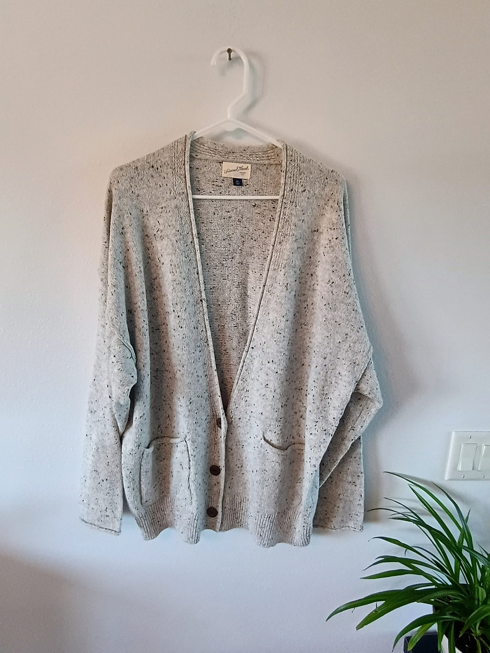 Universal Thread XL Oatmeal Donegal Fleck Oversized Grandpa Cardigan Sweater Coz